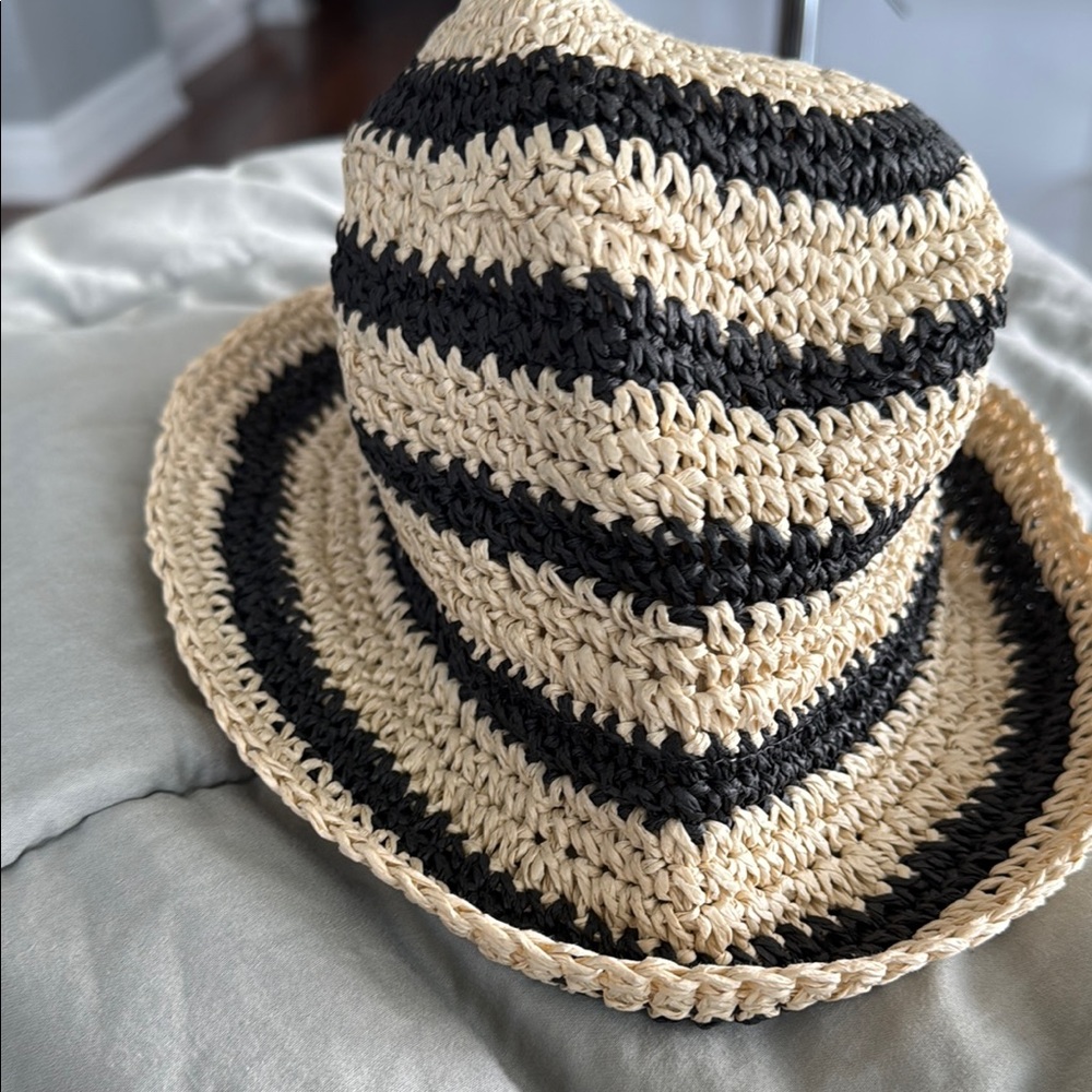 Filling Pieces Black and Tan Striped Hat